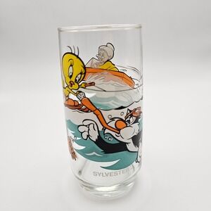 Pepsi Looney Tunes Collector Series Glass Sylvester Tweety‎ Boat Scene 1979